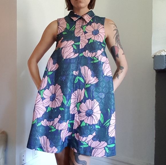 50's Style H&M Tent Dress w. Pockets - Picture 2 of 4